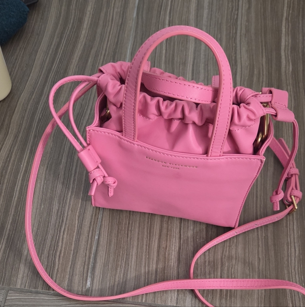 Brandon Blackwood, Laura Bag mini in Peach Pink Cowhide Leather